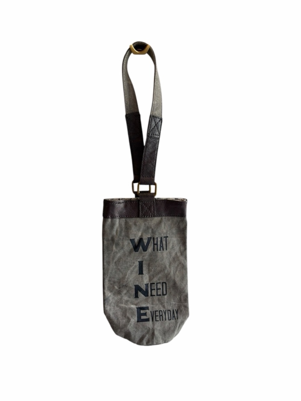 Mona B What I Need Everyday Wine Lover Upcycled Canvas Tote